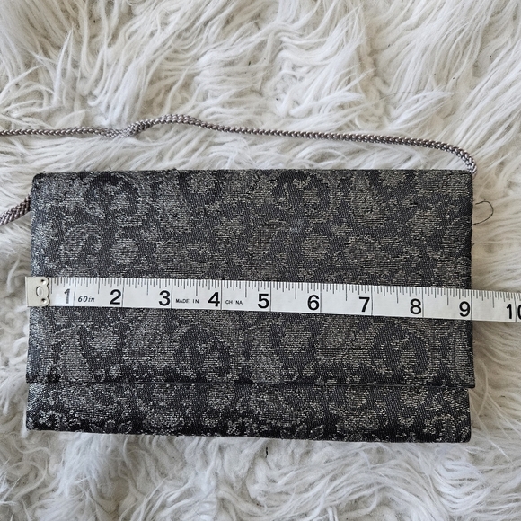 Black Paisley Pattern Evening Bag - Picture 5 of 5